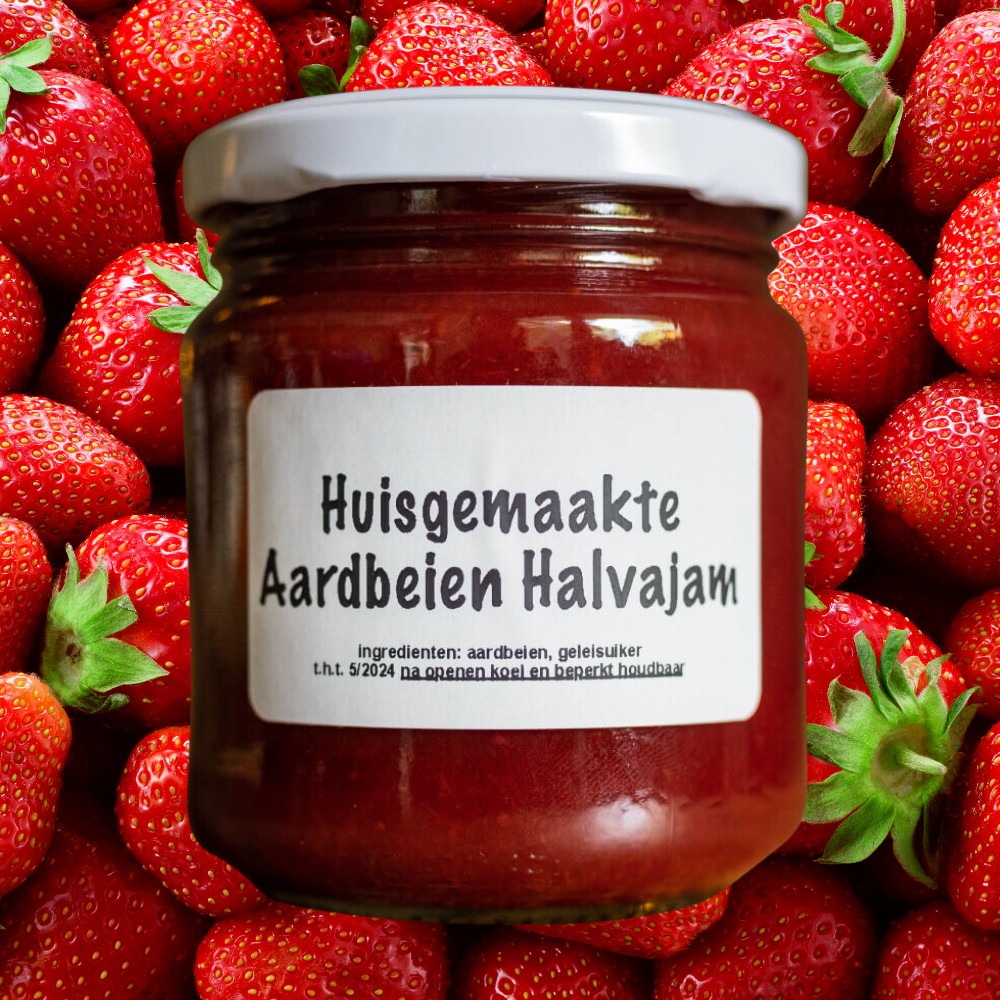 Ambachtelijke huisgemaakte 'Halva' jam (Meer fruit, minder suiker)