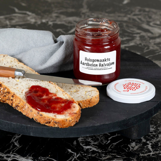 Ambachtelijke huisgemaakte 'Halva' jam (Meer fruit, minder suiker)